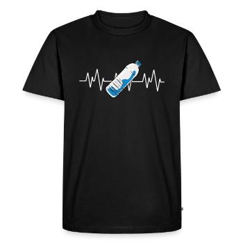 Bouteille d’eau Retournant la bouteille - T-shirt Premium bio Homme - noir - Devant - Nico (187cm)