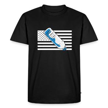Bouteille d’eau Retournant la bouteille - T-shirt Premium bio Homme - noir - Devant - Nico (187cm)