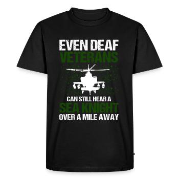Pigeon Veteran Helicopter - Men's Premium Organic T-Shirt - black - Front - Nico (187cm)