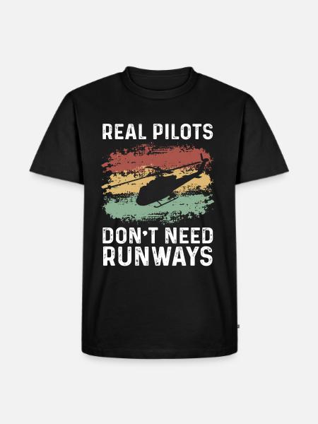 Helicopter Pilot Gift - Men's Premium Organic T-Shirt - black