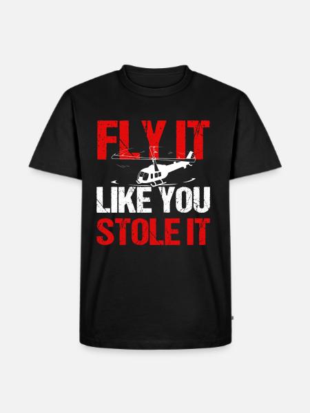Helicopter Pilot Gift - Men's Premium Organic T-Shirt - black
