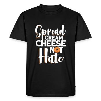 Bagel Gift Funny - Men's Premium Organic T-Shirt - black - Front - Nico (187cm)