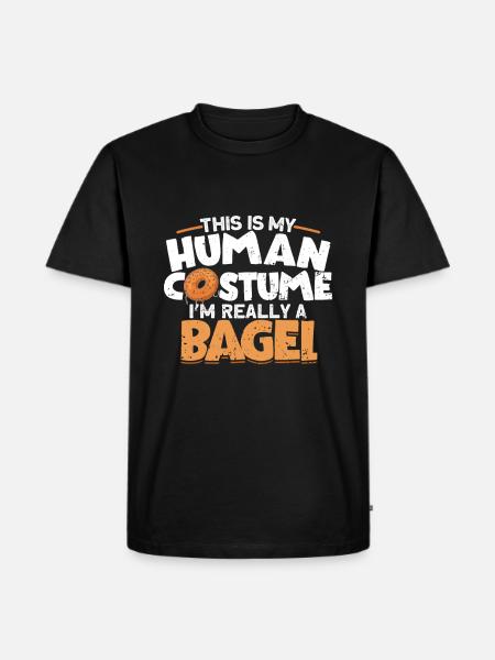 Bagel Gift Funny - Men's Premium Organic T-Shirt - black