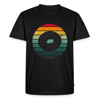 Bagel Gift Funny - Men's Premium Organic T-Shirt - black - Front - Nico (187cm)
