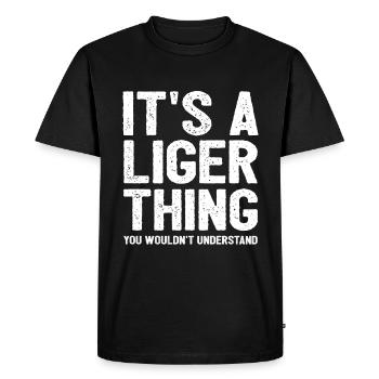 Cadeau amusant Liger - T-shirt Premium bio Homme - noir - Devant - Nico (187cm)