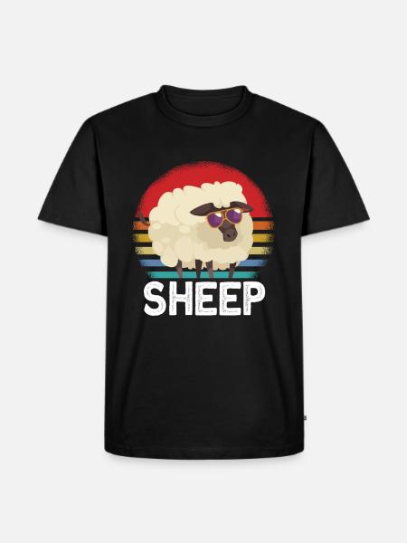 Sheep Sunglasses - Men's Premium Organic T-Shirt - black