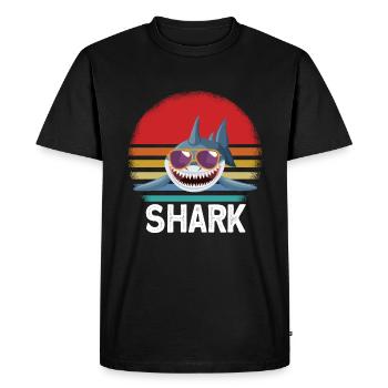 Lunettes de soleil de requin - T-shirt Premium bio Homme - noir - Devant - Nico (187cm)