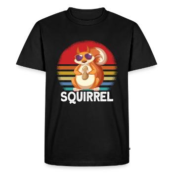 Lunettes de soleil écureuil - T-shirt Premium bio Homme - noir - Devant - Nico (187cm)