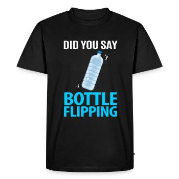 Water Bottel Flipping Gift Bottle - T-shirt Premium bio Homme - noir - Devant - Nico (187cm)