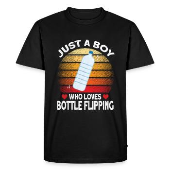 Water Bottel Flipping Gift Bottle - T-shirt Premium bio Homme - noir - Devant - Nico (187cm)