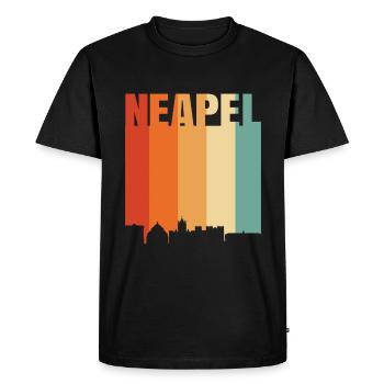 Naples Italy Skyline - Men's Premium Organic T-Shirt - black - Front - Nico (187cm)