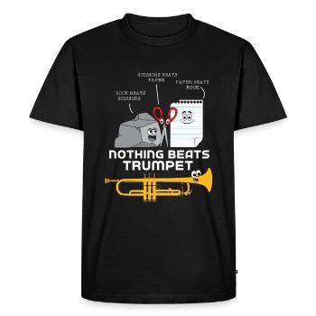 Trompette - T-shirt Premium bio Homme - noir - Devant - Nico (187cm)