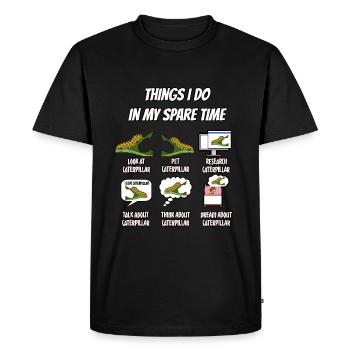 Chenille - T-shirt Premium bio Homme - noir - Devant - Nico (187cm)