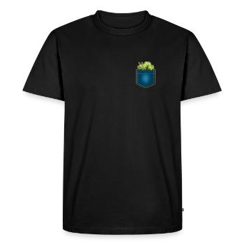 Chenille - T-shirt Premium bio Homme - noir - Devant - Nico (187cm)