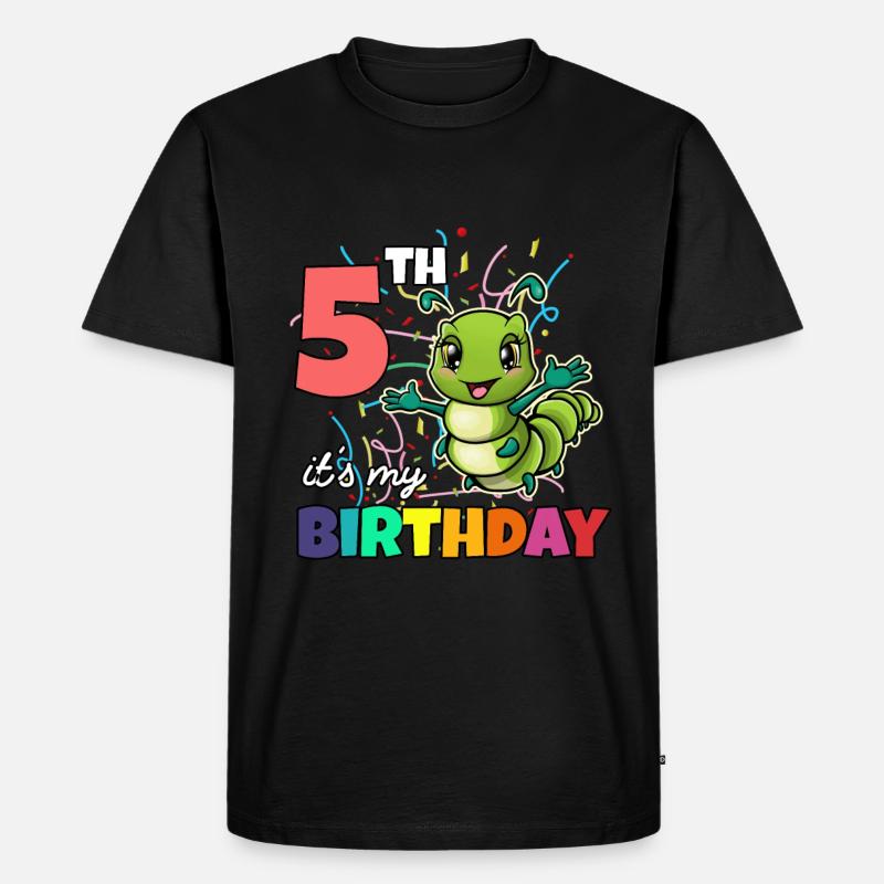 Raupe - Männer Premium Bio T-Shirt - Schwarz