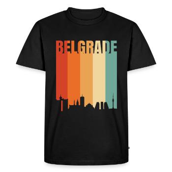La beauté de Belgrade - T-shirt Premium bio Homme - noir - Devant - Nico (187cm)