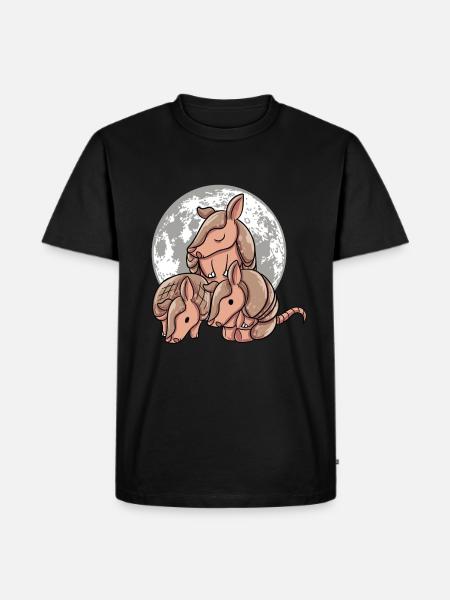 Armadillo Family Moon - Men's Premium Organic T-Shirt - black