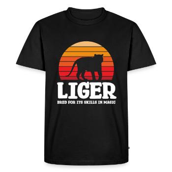 Sylvain - T-shirt Premium bio Homme - noir - Devant - Nico (187cm)