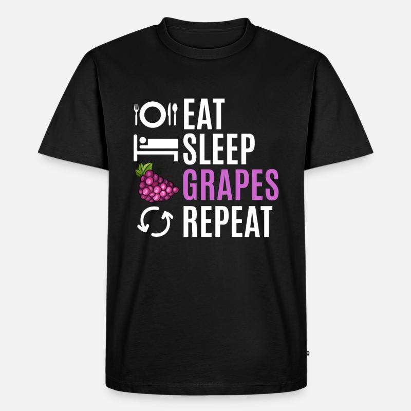 Grape Grapes Wine Gift - Men's Premium Organic T-Shirt - black