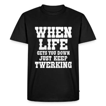 Twerking Twerk Gift - Men's Premium Organic T-Shirt - black - Front - Nico (187cm)