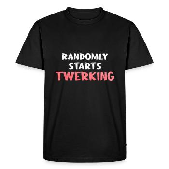 Twerking Twerk Gift - Men's Premium Organic T-Shirt - black - Front - Nico (187cm)
