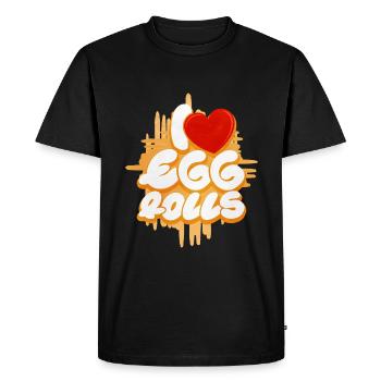 Cadeau de rouleau de printemps - T-shirt Premium bio Homme - noir - Devant - Nico (187cm)