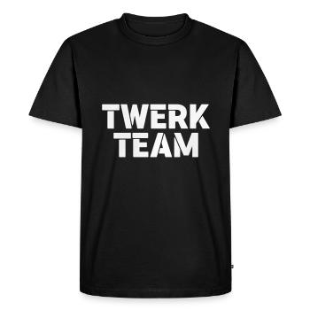 Twerk Team - Men's Premium Organic T-Shirt - black - Front - Nico (187cm)