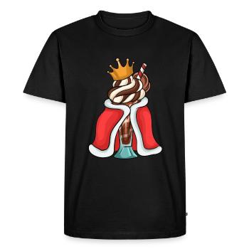 Milkshake Boisson au lait Cadeau au lait - T-shirt Premium bio Homme - noir - Devant - Nico (187cm)
