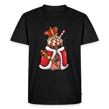Milkshake Boisson au lait Cadeau au lait - T-shirt Premium bio Homme - noir - Devant - Nico (187cm)