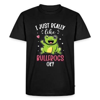 Bullfrog Frog Gift - Men's Premium Organic T-Shirt - black - Front - Nico (187cm)