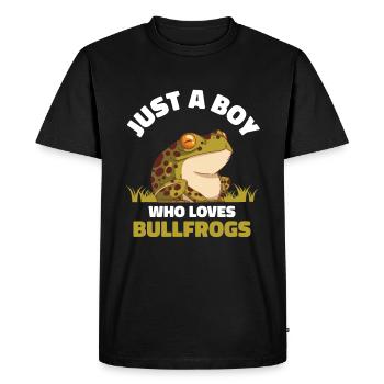 Bullfrog Frog Gift - Men's Premium Organic T-Shirt - black - Front - Nico (187cm)