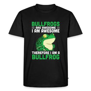 Bullfrog Frog Gift - Men's Premium Organic T-Shirt - black - Front - Nico (187cm)