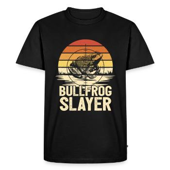 Bullfrog Frog Gift - Men's Premium Organic T-Shirt - black - Front - Nico (187cm)