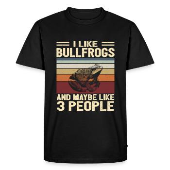 Bullfrog Frog Gift - Men's Premium Organic T-Shirt - black - Front - Nico (187cm)