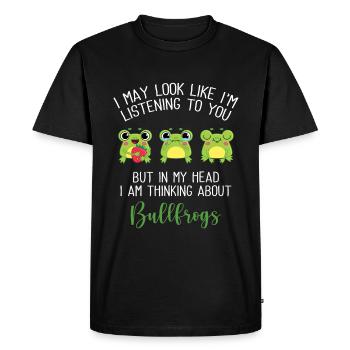 Bullfrog Frog Gift - Men's Premium Organic T-Shirt - black - Front - Nico (187cm)