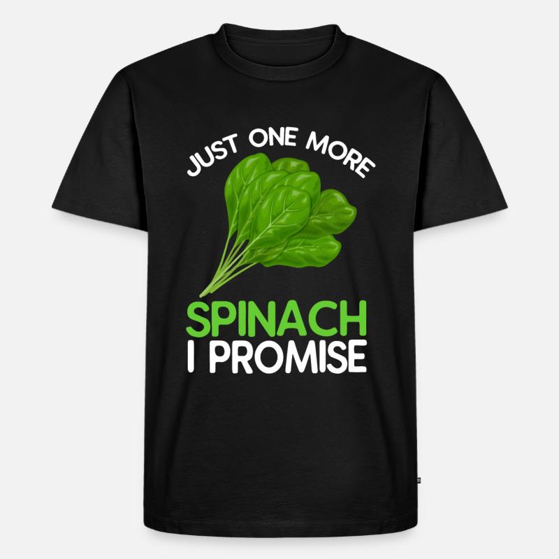 Spinat - Männer Premium Bio T-Shirt - Schwarz