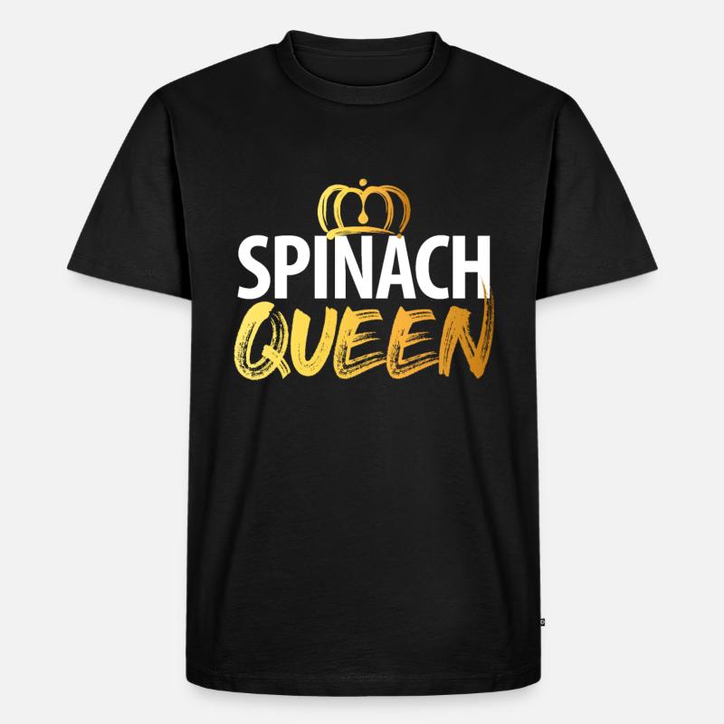 Spinat - Männer Premium Bio T-Shirt - Schwarz