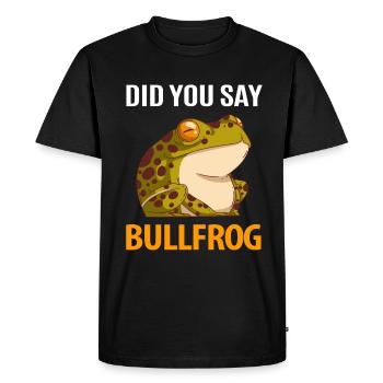 Bullfrog Frog Gift - Men's Premium Organic T-Shirt - black - Front - Nico (187cm)