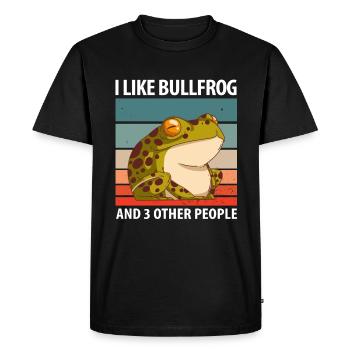 Bullfrog Frog Gift - Men's Premium Organic T-Shirt - black - Front - Nico (187cm)