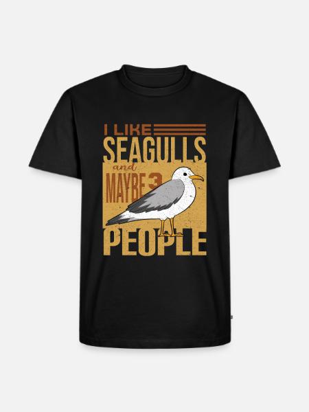 Seagull - Men's Premium Organic T-Shirt - black