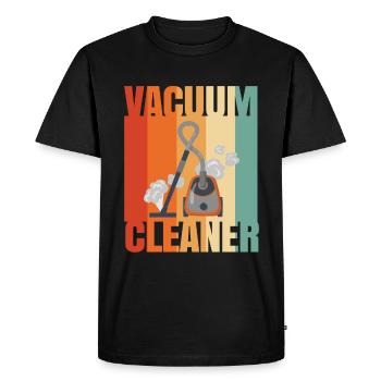 Vacuum Cleaner Cleaning Person Gift - Men's Premium Organic T-Shirt - black - Front - Nico (187cm)