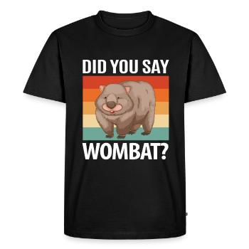 Wombats Wombat Australian Animal Gift - T-shirt Premium bio Homme - noir - Devant - Nico (187cm)