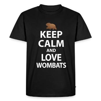 Wombats Wombat Australian Animal Gift - T-shirt Premium bio Homme - noir - Devant - Nico (187cm)