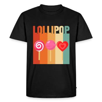 Lollipop Candy Cadeau sucré - T-shirt Premium bio Homme - noir - Devant - Nico (187cm)