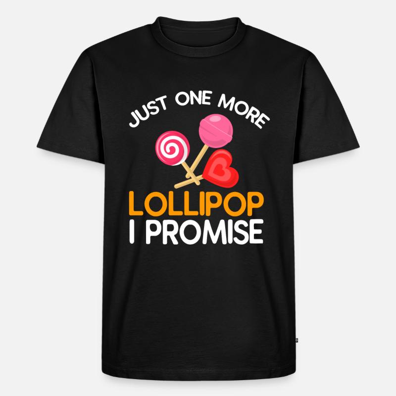 Lollipop Bonbon Süßes Geschenk - Männer Premium Bio T-Shirt - Schwarz