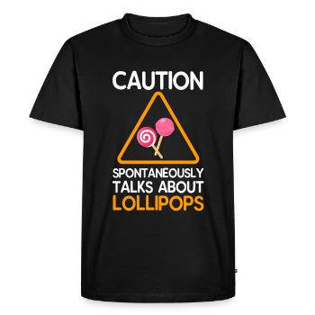 Cadeau d’été aux fruits de papaye - T-shirt Premium bio Homme - noir - Devant - Nico (187cm)