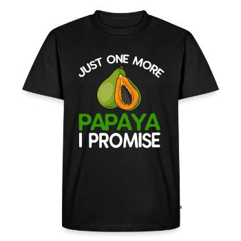 Cadeau d’été aux fruits de papaye - T-shirt Premium bio Homme - noir - Devant - Nico (187cm)