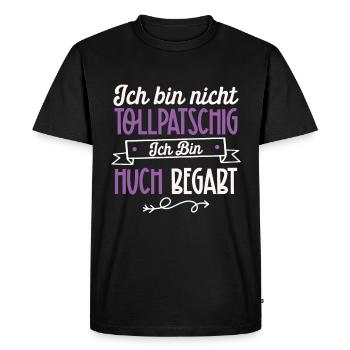 Je ne suis pas maladroit je suis doué - T-shirt Premium bio Homme - noir - Devant - Nico (187cm)