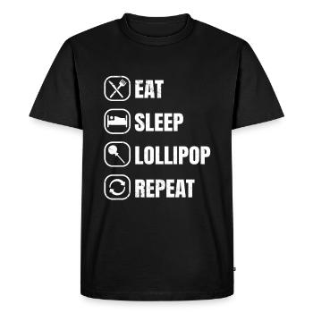 Cadeau de bonbons Lollipop - T-shirt Premium bio Homme - noir - Devant - Nico (187cm)