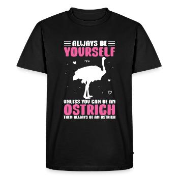 Ostrich - Men's Premium Organic T-Shirt - black - Front - Nico (187cm)